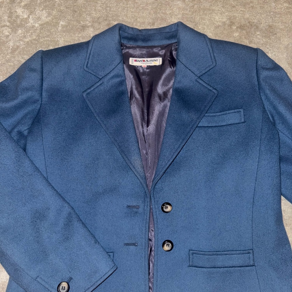Vintage Saint Laurent Rive Gauche Blue Blazer